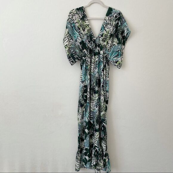 AMERICA & BEYOND Palm Maxi Dress Swimsuit Cover Up - Picture 4 of 12